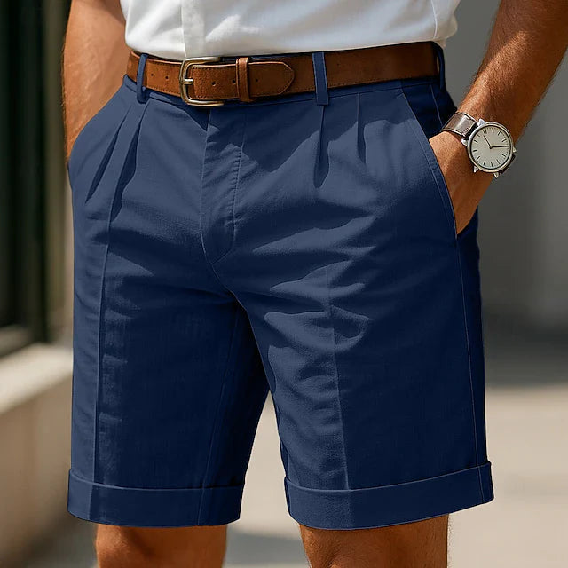 Pleated Summer Bermuda Shorts
