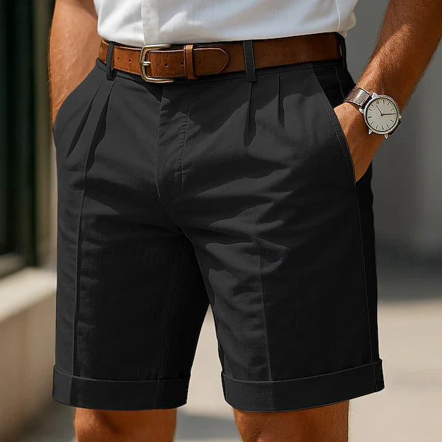 Pleated Summer Bermuda Shorts
