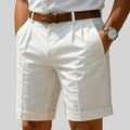 Pleated Summer Bermuda Shorts